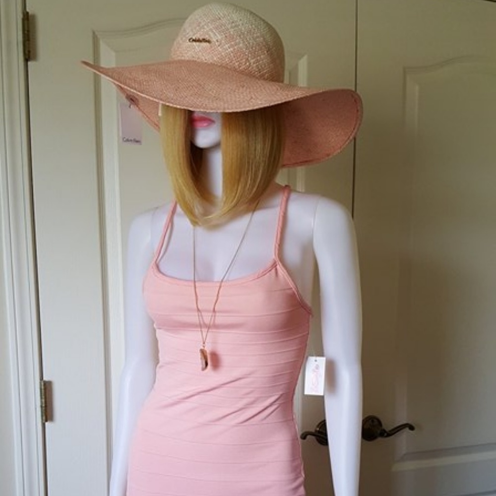 Coral midi side split dress BNWT